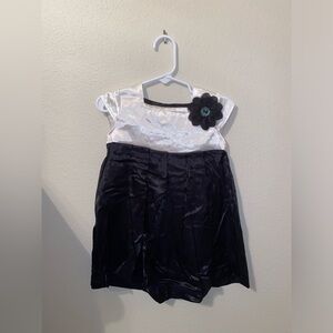 Black and White Dress w/ Flower